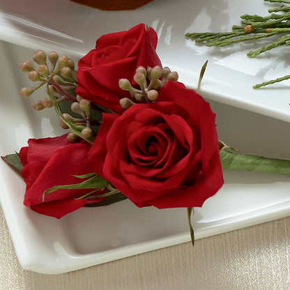 Red Spray Rose Boutonniere –  Rosemary Flower Shop Inc, Wappingers Falls NY